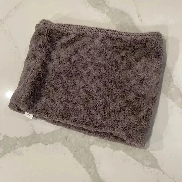 Loft NWT Faux Fur Muff Scarf Brown Patterned Faux Fur Thick Knit Inside Cozycore - Picture 1 of 6